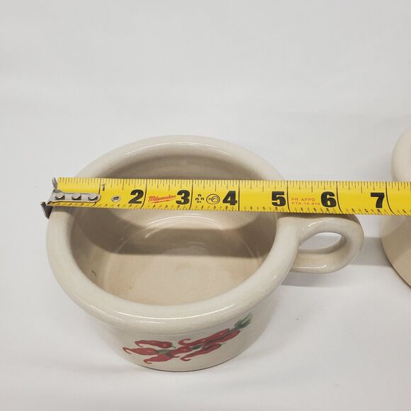 SHAKERS & THANGS Pottery Soup Chili Bowls Handles CHILI PEPPERS Marshall Texas - Picture 11 of 11